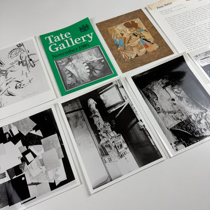Ephemera relating to Kurt Schwitters Tate Gallery exhibition 1985/6