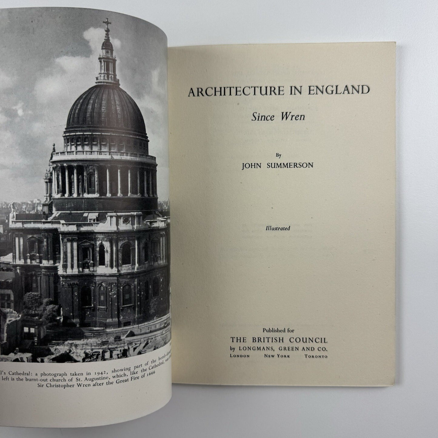 Architecture in England Since Wren by John Summerson | British Council 1948
