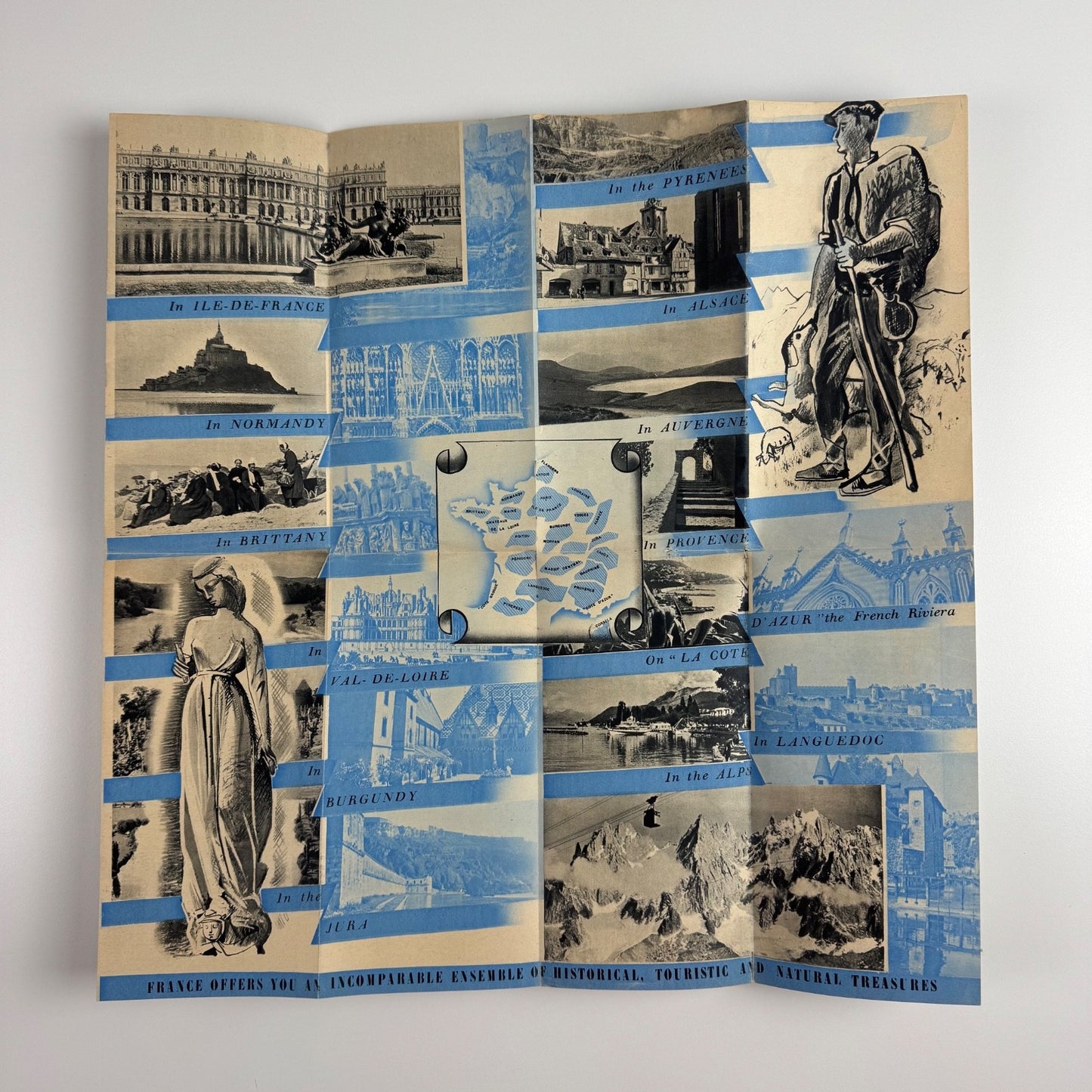 Ephemera x 2 leaflets Grand Hotel Thiers and general France travel mid 20C