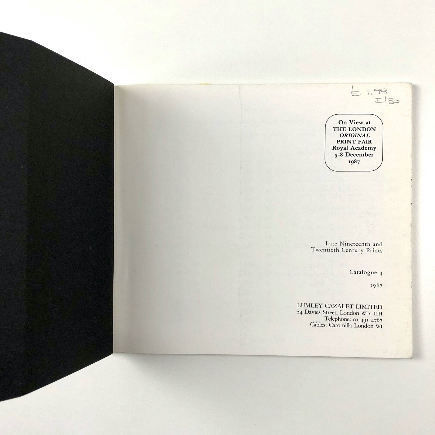 Late Nineteenth and Twentieth Century Prints | Lumley Cazalet Catalogue 4, 1987