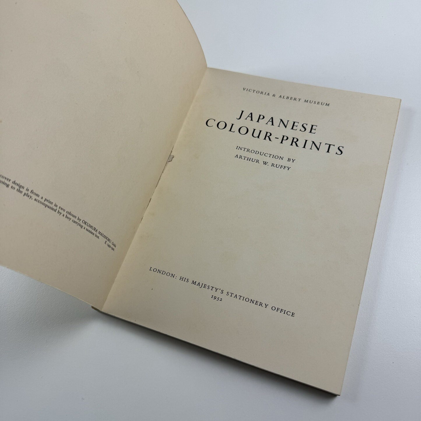 Japanese Colour-Prints | Victoria and Albert Museum | Arthur W. Ruffy | HMSO 1952
