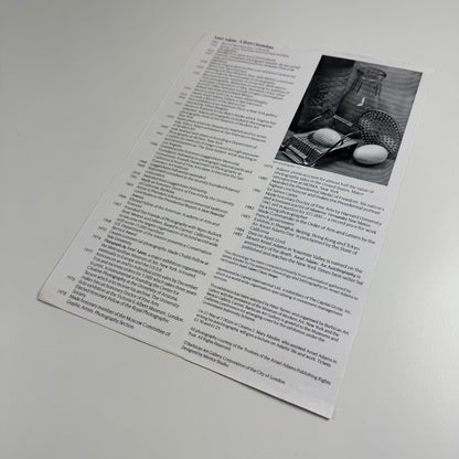 Leaflet for the exhibition Ansel Adams at The Barbican 1987