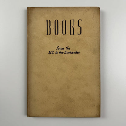 Books from the MS. to the Bookseller by John L. Young | Sir Isaac Pitman, London, third edition 1947