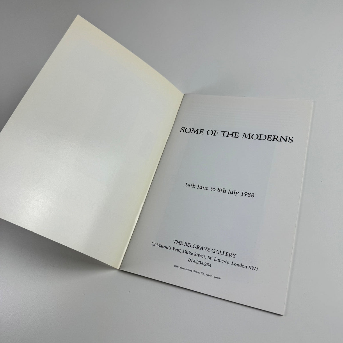 Some of the Moderns | The Belgrave Gallery, London, 1988