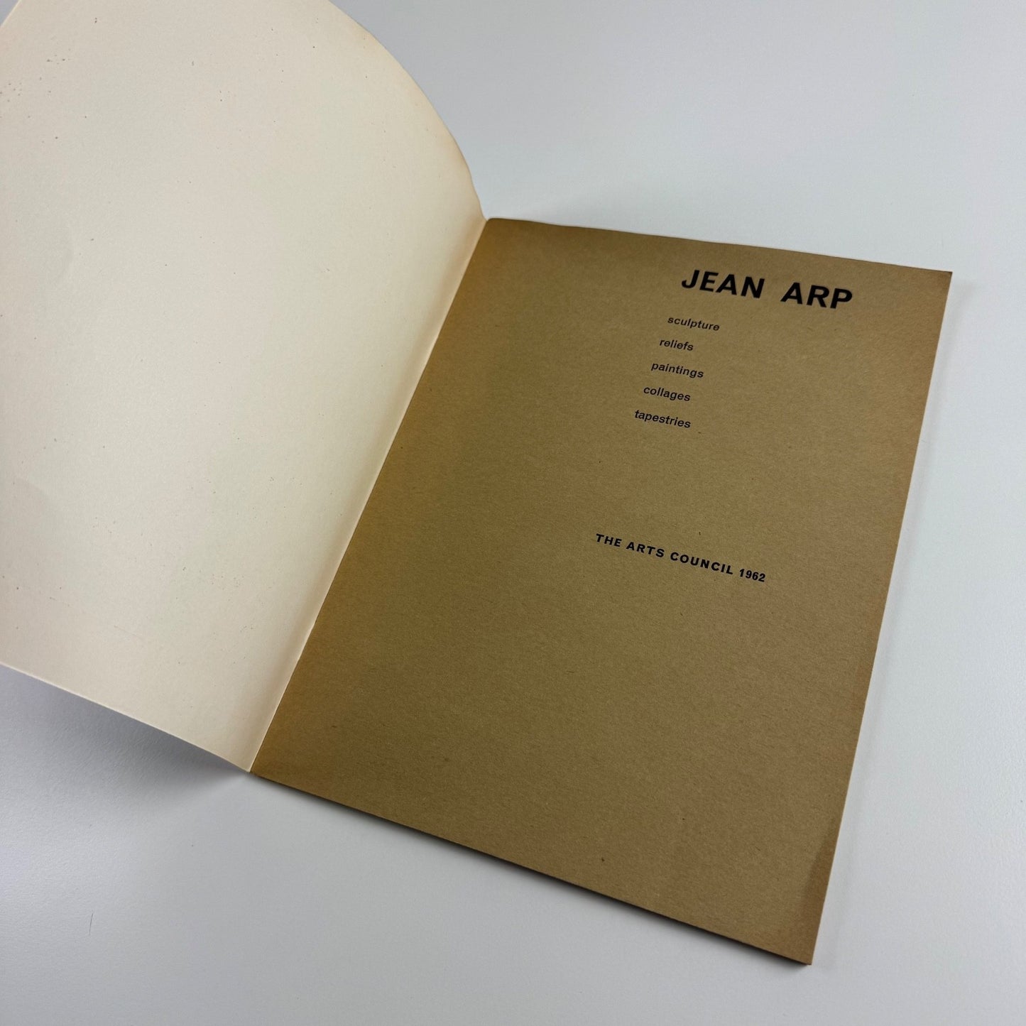 Jean Arp sculpture, reliefs, paintings, collages, tapestries Arts Council 1962