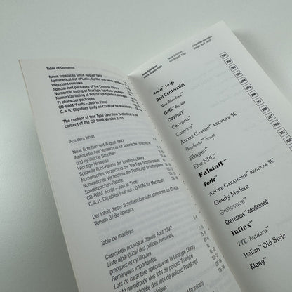Linotype-Hell | Type overview – PostScript Typefaces for Electronic Publishing, 1993 booklet