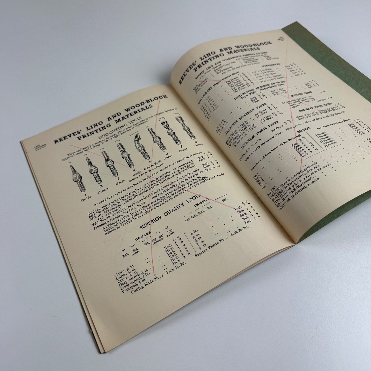 Lino Printing in Colour as a classroom craft by J.R. Spencer. Reeves booket
