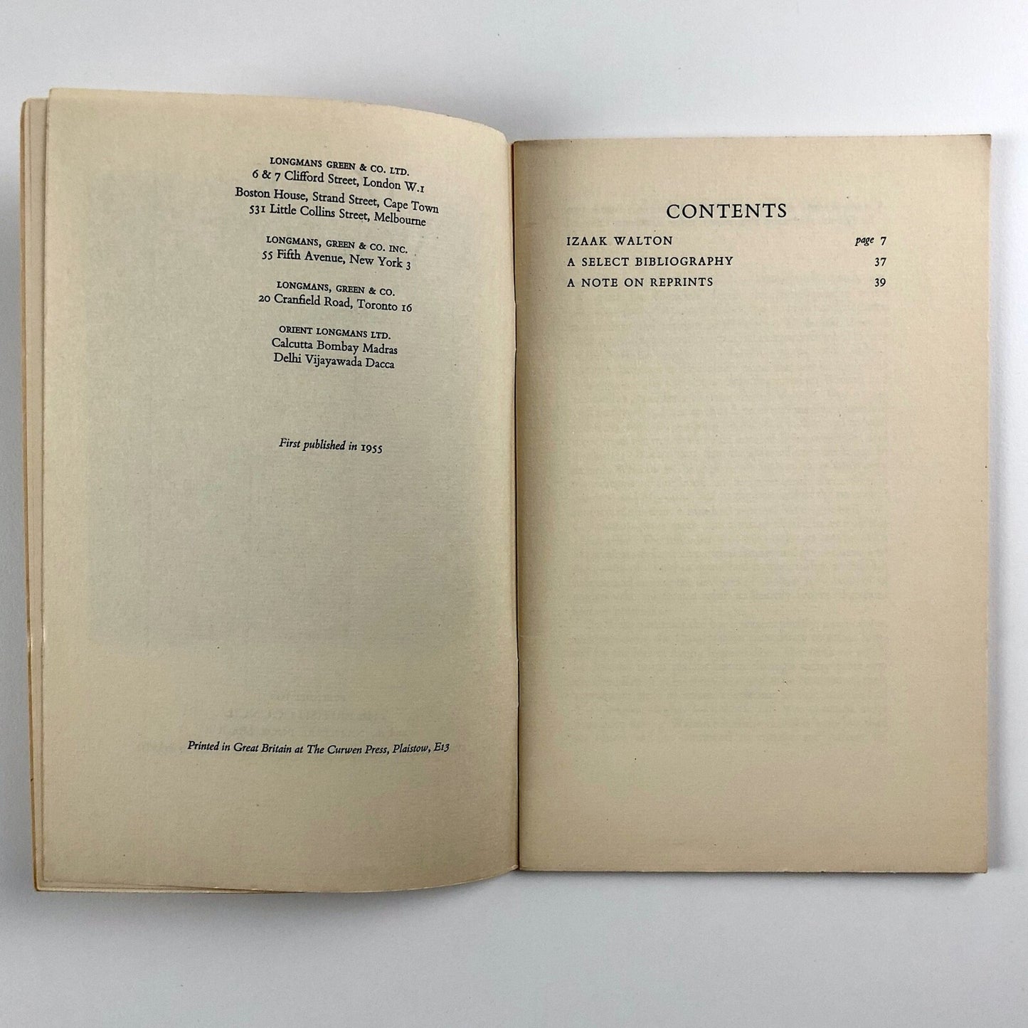 Izaak Walton by Margaret Bottrall | National Book League 1955, No 68