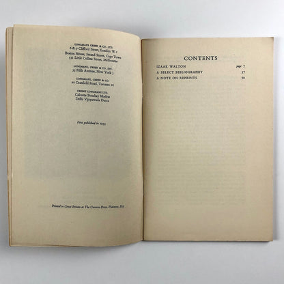 Izaak Walton by Margaret Bottrall | National Book League 1955, No 68