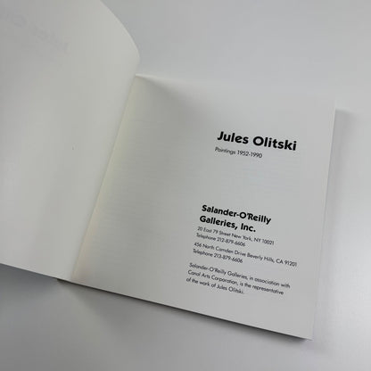 Jules Olitski. Five catalogues in slip case | Salander-O'Reilly Galleries, 1990