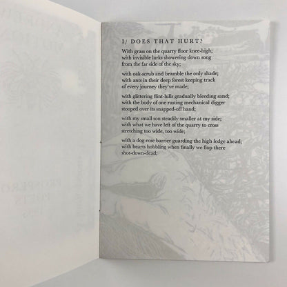 Does That Hurt? Andrew Motion | Prospero Poets 1995 Rigby Graham woodcuts