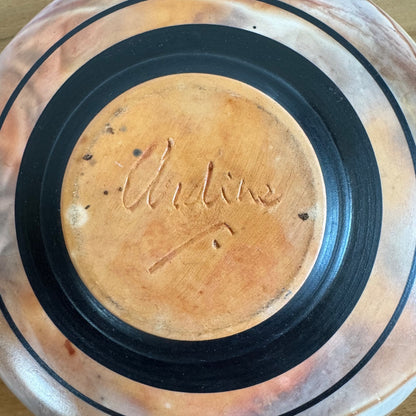 Ardine Spitters ceramic lidded vessel signed on the base 'Ardine'