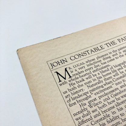 Prospectus for John Constable the Painter by E.V. Lucas | Halton & Truscott Smith
