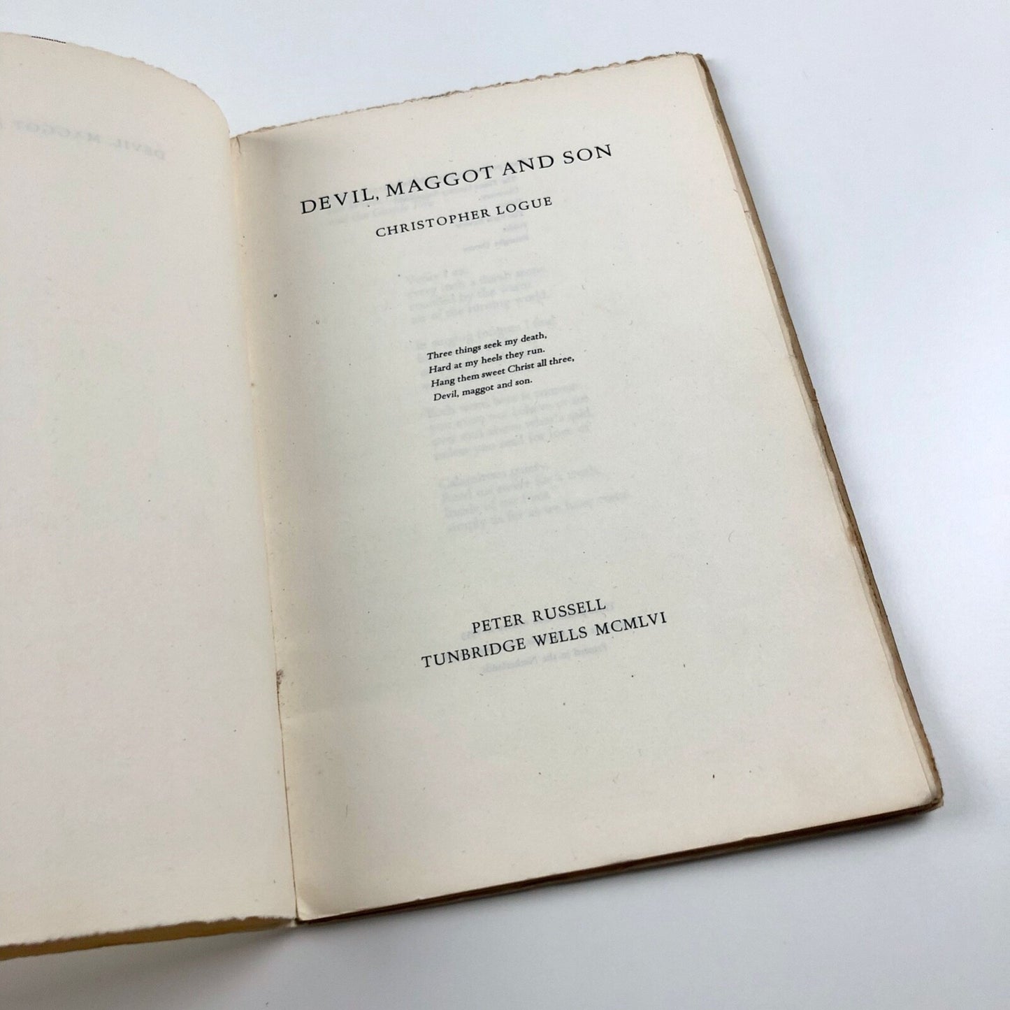 Devil, Maggot and Son by Christopher Logue | Peter Russell, 1956 limited edition of 250 copies