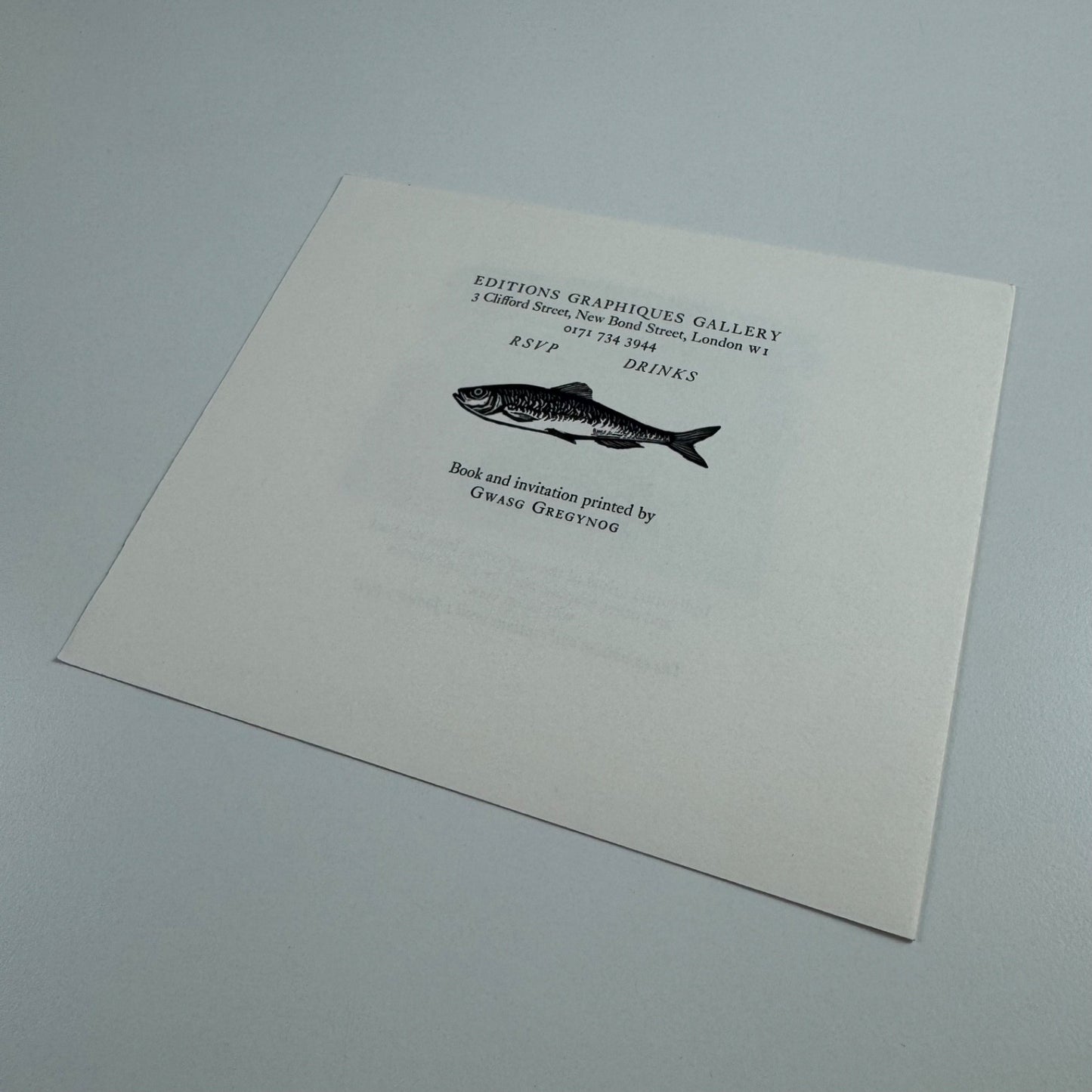 Book launch invite for Newhaven-Dieppe Recollections and some history of the town of Dieppe by Frank Martin | Editions Graphiques Gallery 1996