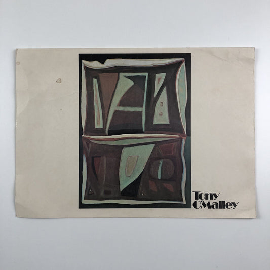 Tony O'Malley folded card | Intro by Patrick Heron | Touring exhibition, 1974