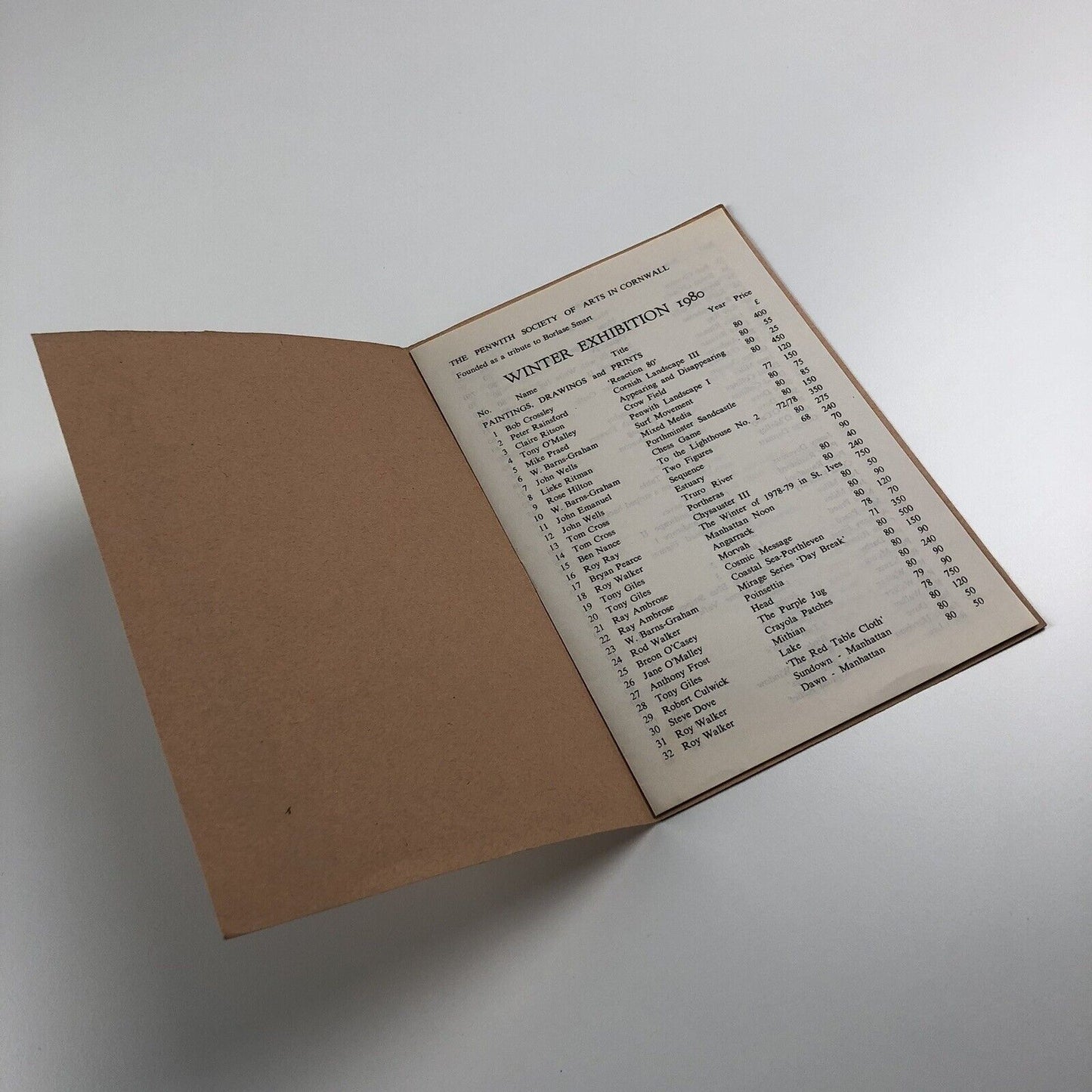 Penwith Winter exhibition 1980. Paintings, Drawings and Prints | The Penwith Society of Arts in Cornwall, 1980