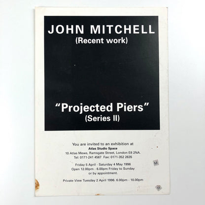 Private view – John Mitchell "Projected Piers" Series II | Atlas Studio Space, 1996