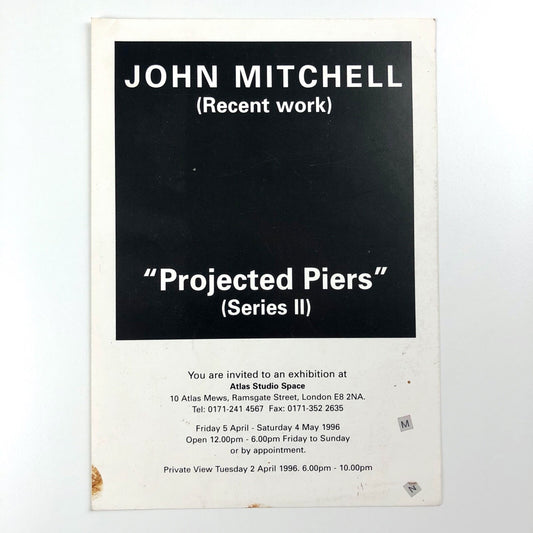 Private view – John Mitchell "Projected Piers" Series II | Atlas Studio Space, 1996