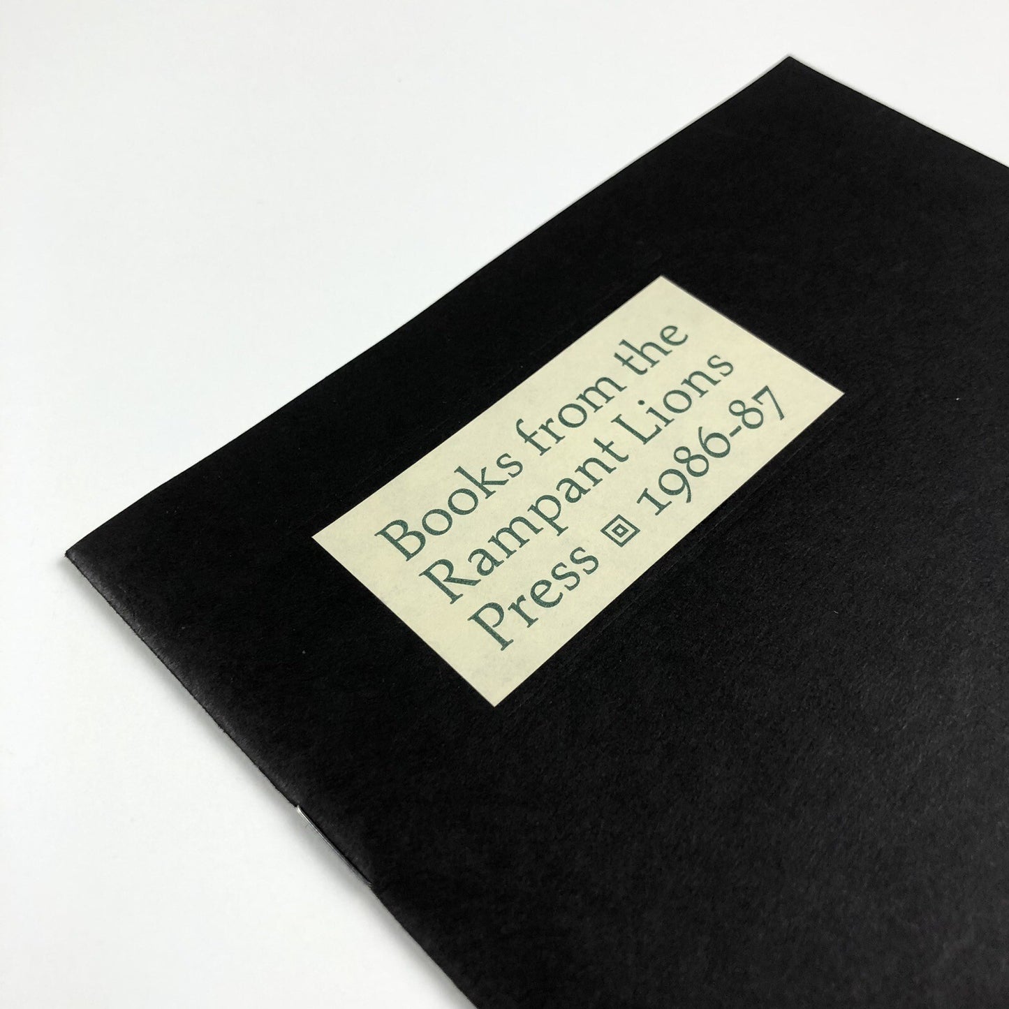 Books from the Rampant Lions Press 1986-87 | Sebastian Carter signature