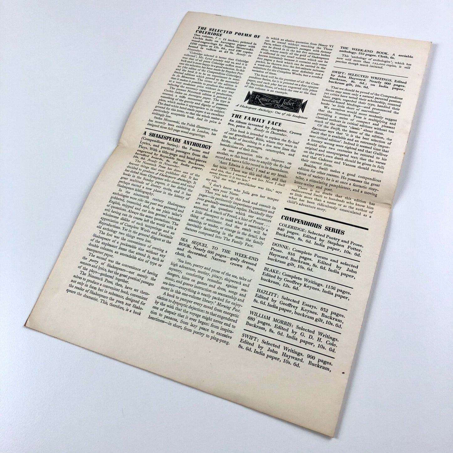 Nonesuch News – Autumn 1955 Nonesuch Press