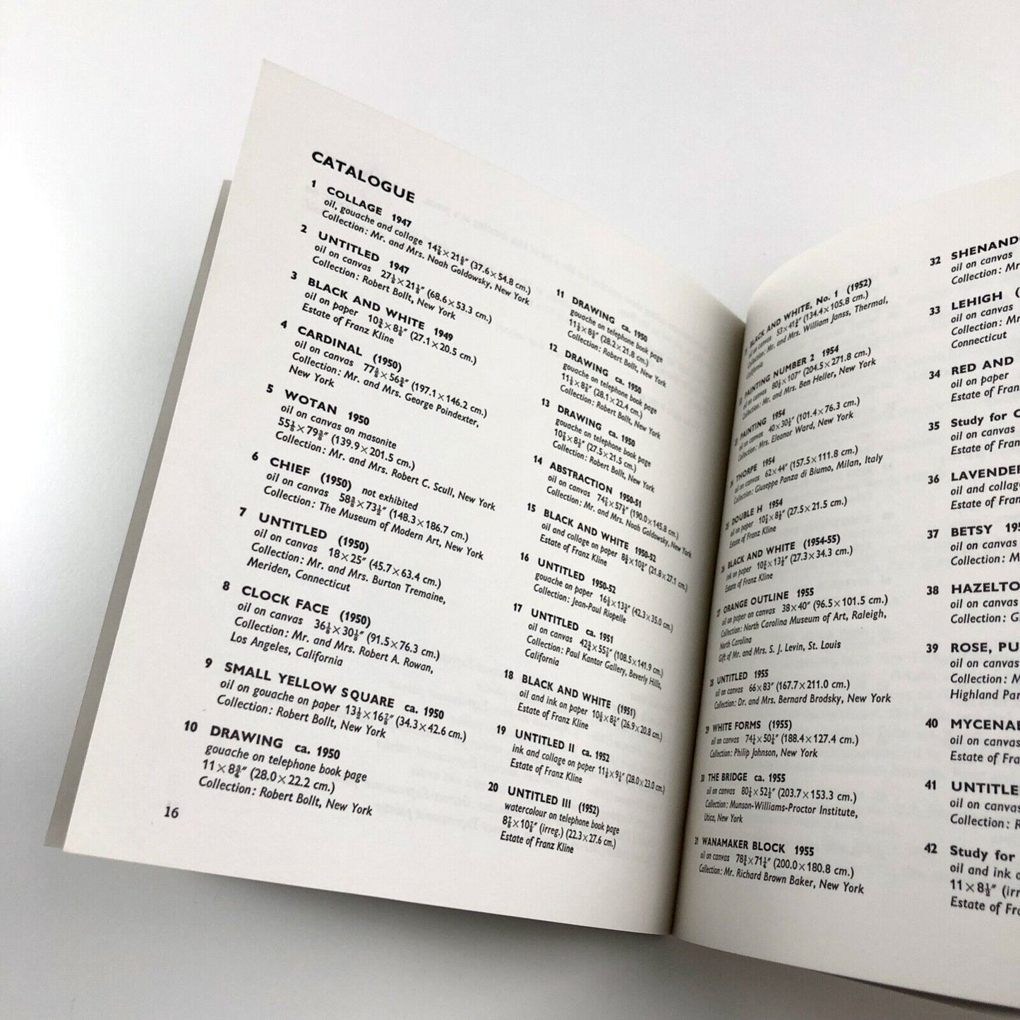 Franz Kline. A retrospective exhibition | Whitechapel Gallery, MOMA, New York. 1964