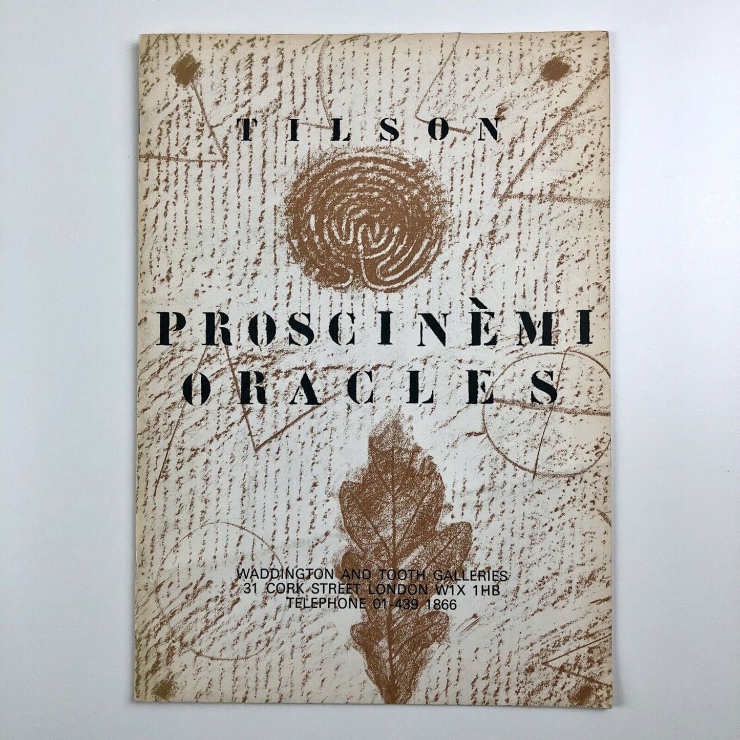 Joe Tilson. Graphics 1975-78 | Proscinemi Oracles | Waddington & Tooth Galleries catalogue | Design by Gordon House