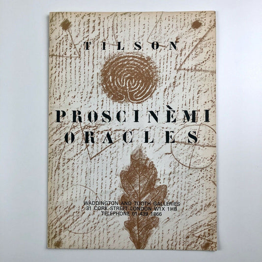 Joe Tilson. Graphics 1975-78 | Proscinemi Oracles | Waddington & Tooth Galleries catalogue | Design by Gordon House