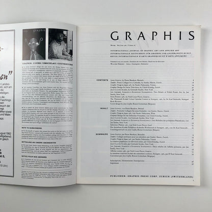 Graphis No 219 Vol 38 May/June 1982 journal | Editor Walter Herdeg | Graphis Press Corp