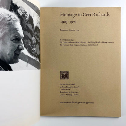 Homage to Ceri Richards 1903–1971 | Fischer Fine Art catalogue, 1972