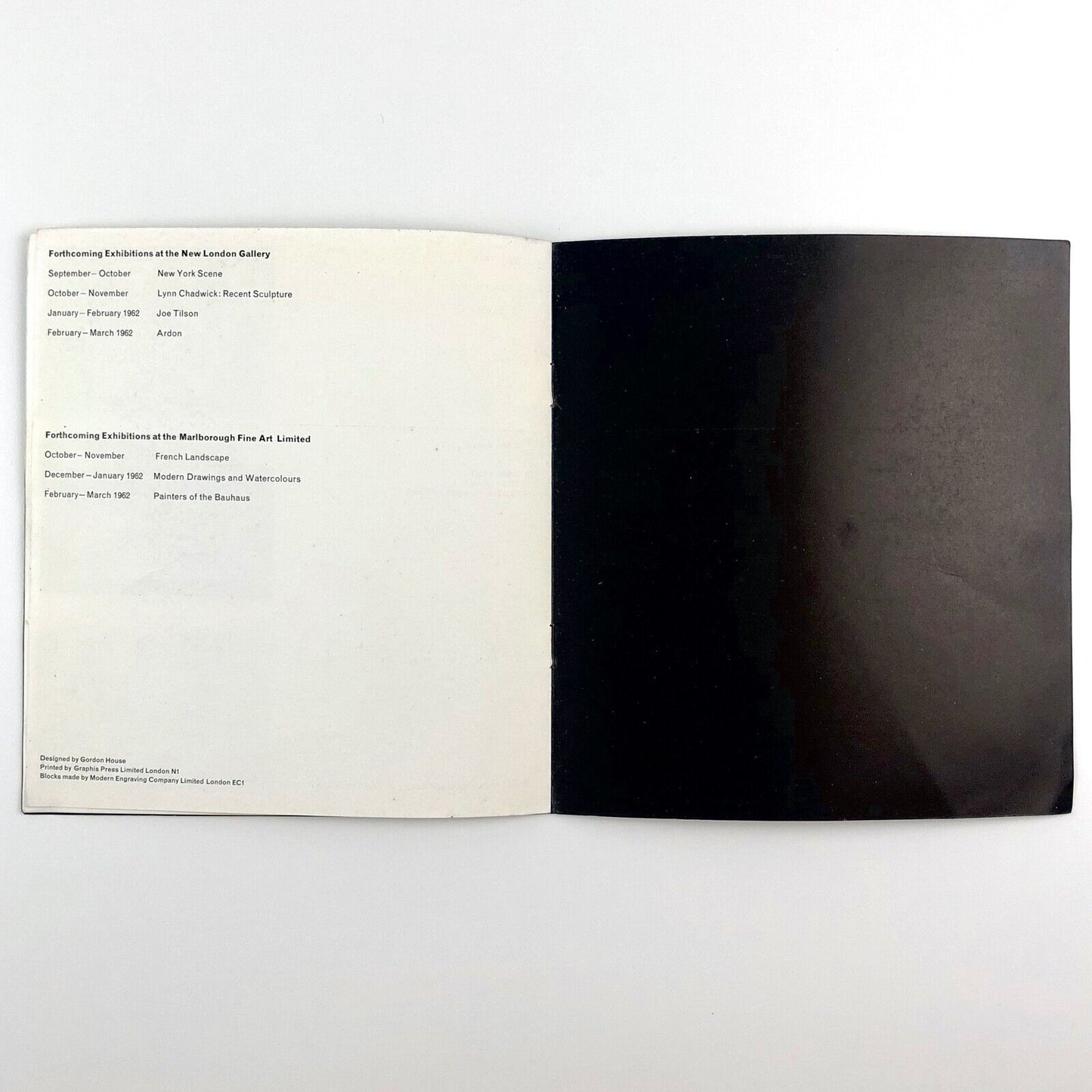 New London Situation. An Exhibition of British Abstract Art 1961 | Design by Gordon House