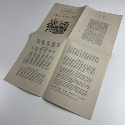 By the Way. No. 1 Autumn 1959. An occasional bulletin from The Curwen Press