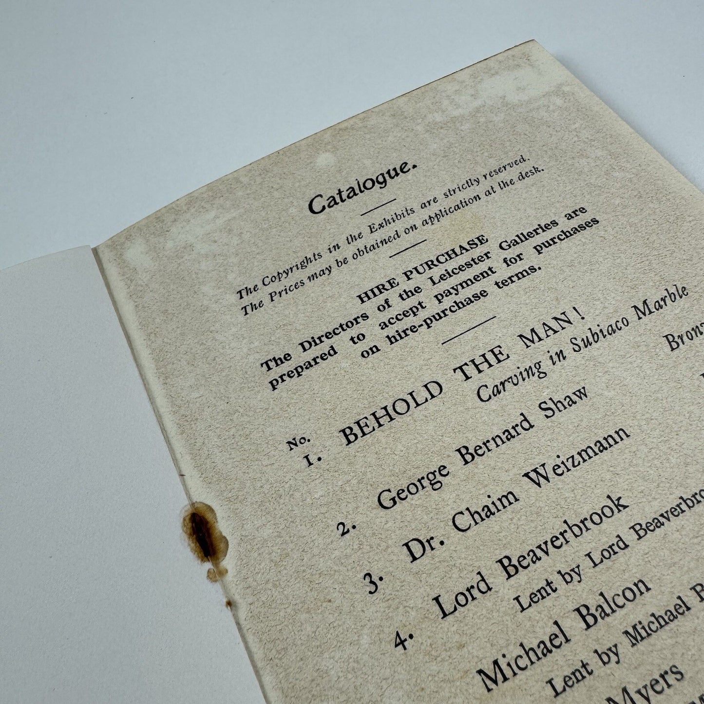 Jacob Epstein – Leicester Galleries | Ernest Brown & Phillips, March-April 1935