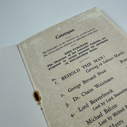 Jacob Epstein – Leicester Galleries | Ernest Brown & Phillips, March-April 1935