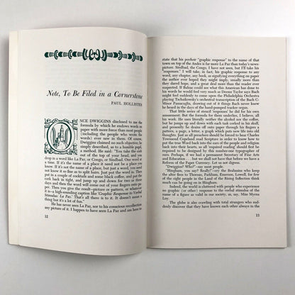 Typographer Spring 1958 Volume XIX No. 1 |  In Memory of William A. Dwiggins | Rochester Institute of Technology, New York. Short note by Beatrice Warde