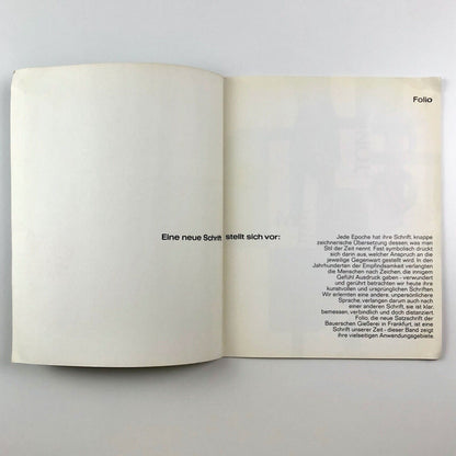 Folio – Bauersche Giesserei type specimen brochure undated | design by Hanns Lohrer