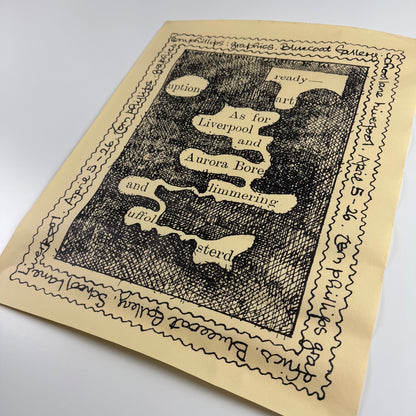 Poster for Tom Phillips: graphics held at The Bluecoat Gallery, Liverpool, 1973