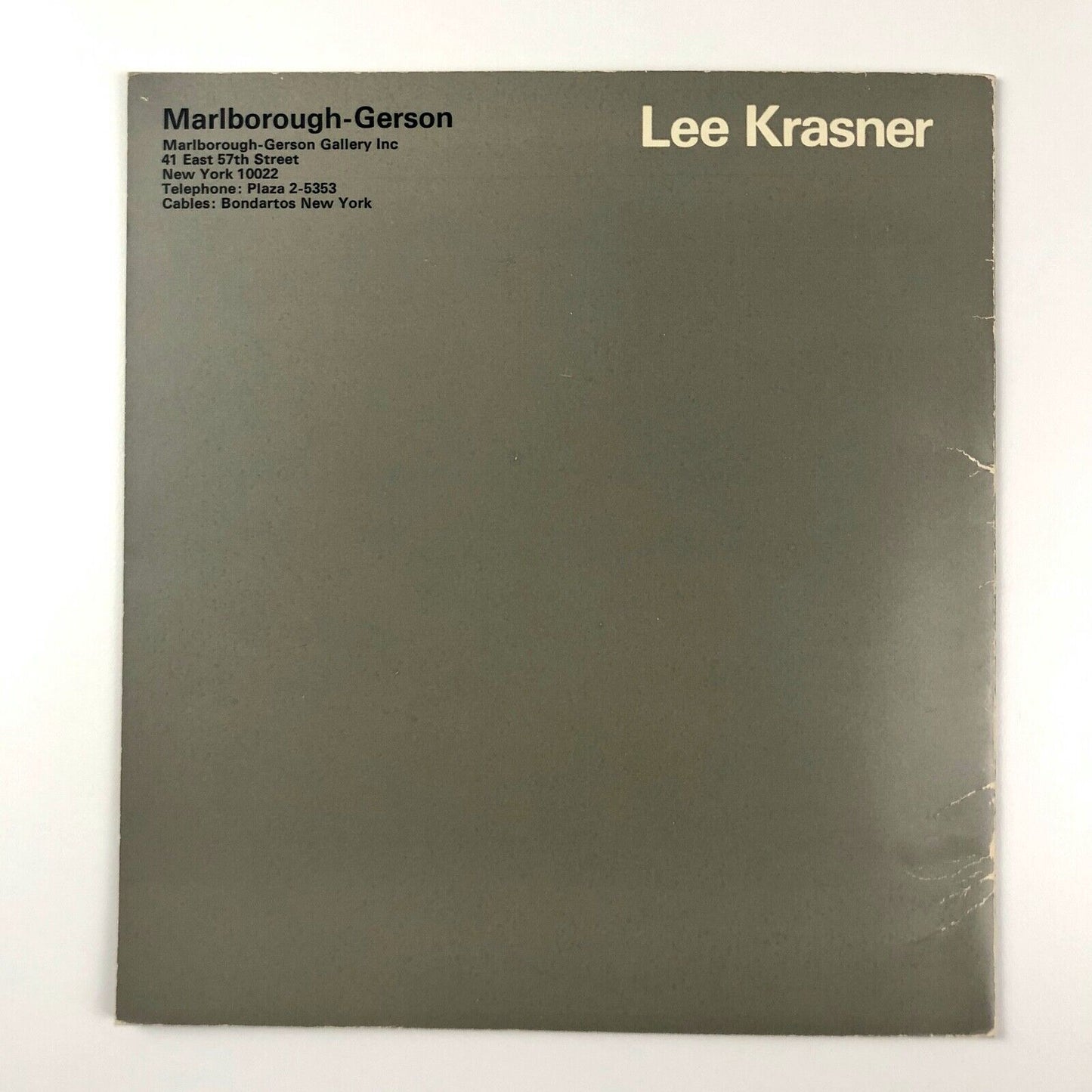 Lee Krasner | Marlborough-Gerson Gallery, New York, 1968 | typography by Gordon House