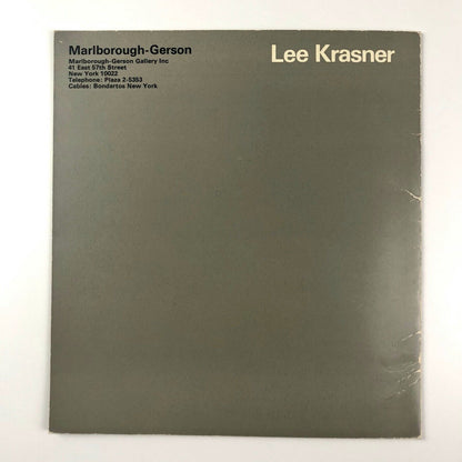 Lee Krasner | Marlborough-Gerson Gallery, New York, 1968 | typography by Gordon House