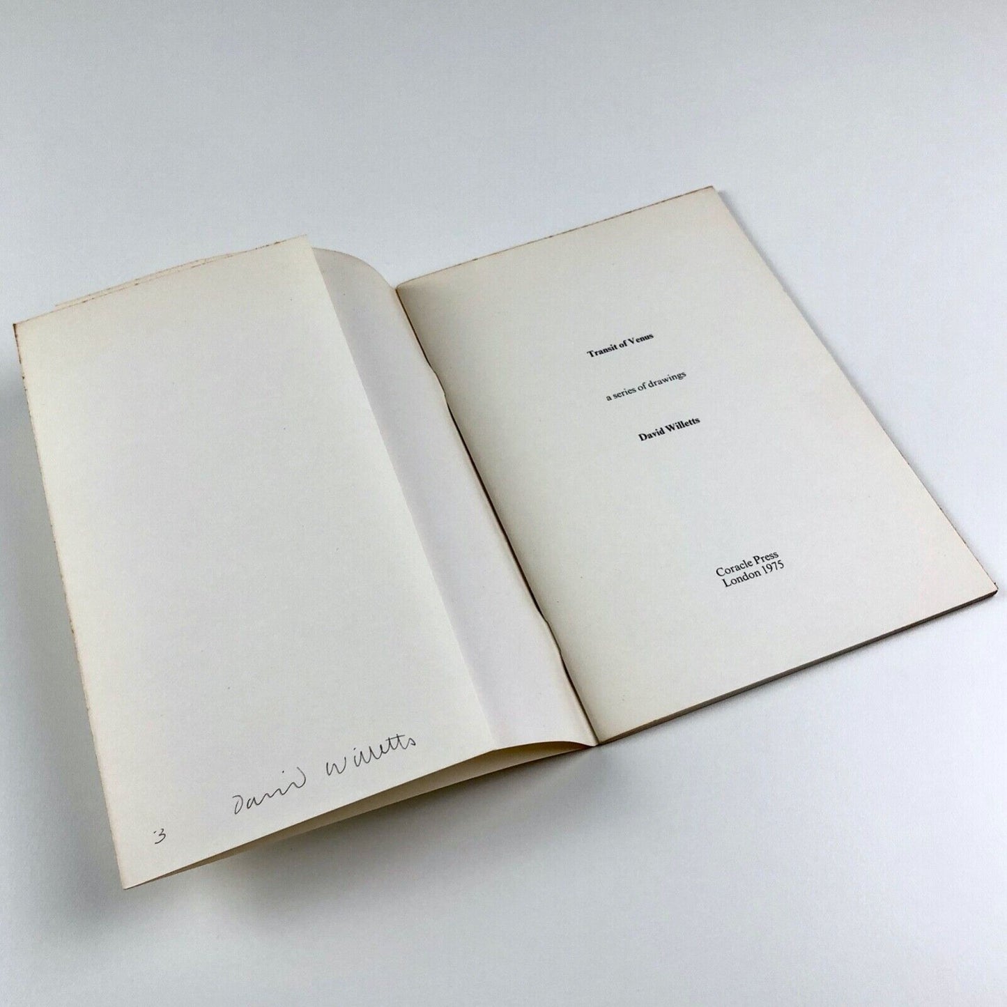 Transit of Venus by David Willetts | Coracle Press, 1975 | signed and numbered