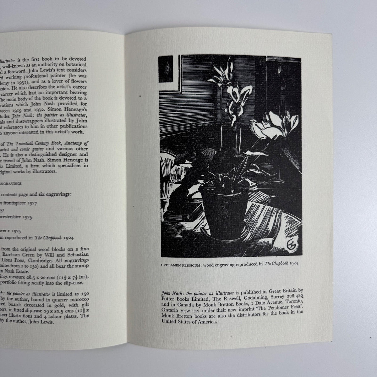Prospectus: John Nash the painter as illustrator John Lewis | A Special Edition | Pendomer Press, 1978