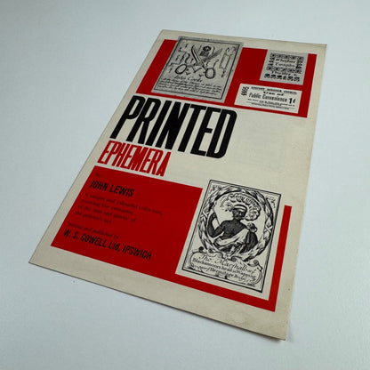 Promotional leaflet/order form for Printed Ephemera by John Lewis W.S. Cowell