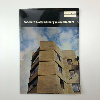 Concrete block masonry in architecture by David Sawtell The Cement and Concrete Association, 1971