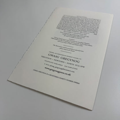 Prospectus for Mapping Golgotha. Wilfred Owen: letters & poems Gregynog Press