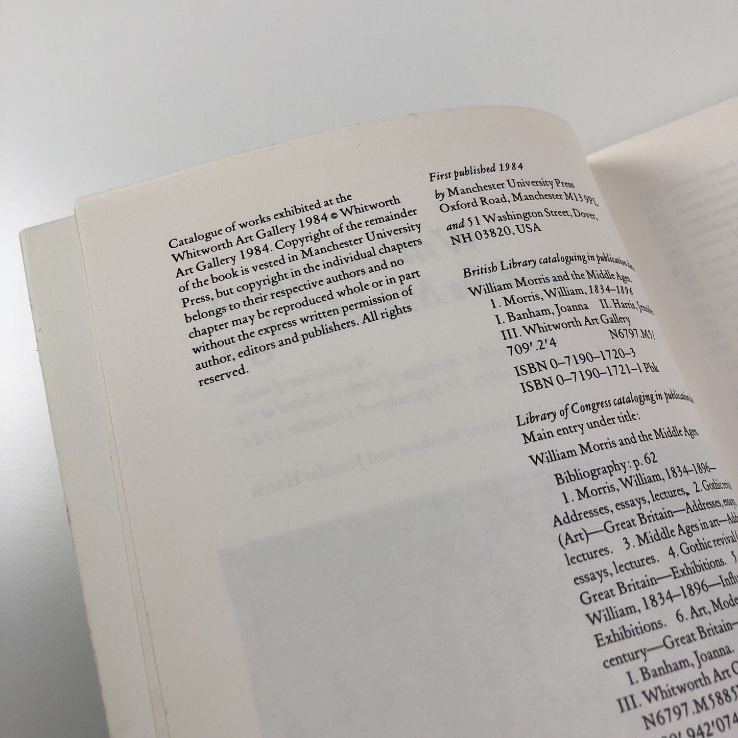 William Morris and the Middle Ages | Joanna Banham, Jennifer Harris | Whitworth 1984