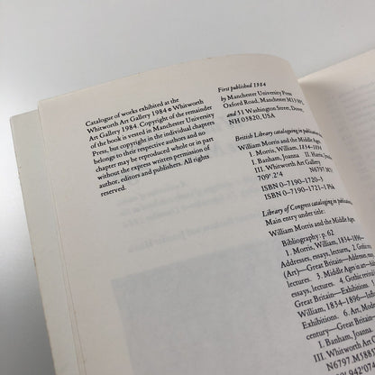 William Morris and the Middle Ages | Joanna Banham, Jennifer Harris | Whitworth 1984