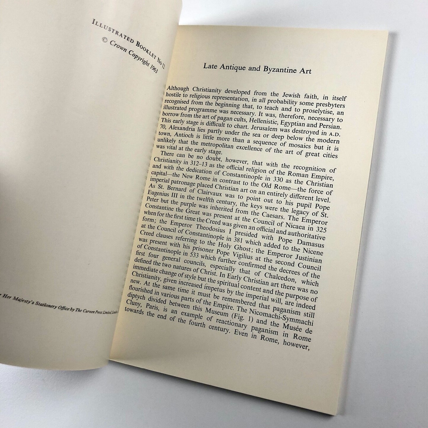 Late Antique and Byzantine Art | Victoria & Albert Museum booklet no.12, 1963