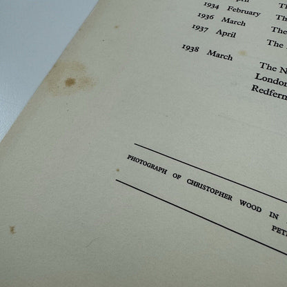 Christopher Wood – Exhibition of Complete Works | New Burlington Galleries / Redfern Gallery leaflet, 1938