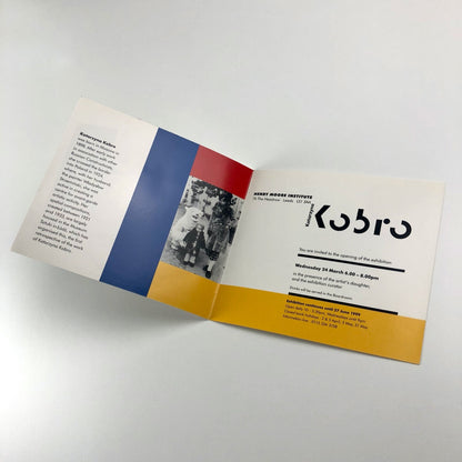 Katarzyna Kobro | Private View invitation card | Henry Moore Institute 1999