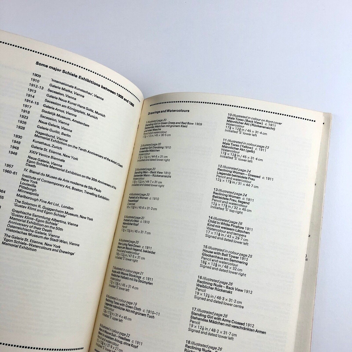 Egon Schiele – Drawings and Watercolours 1909–1918 | Marlborough Fine Art, 1969 | typography by Gordon House